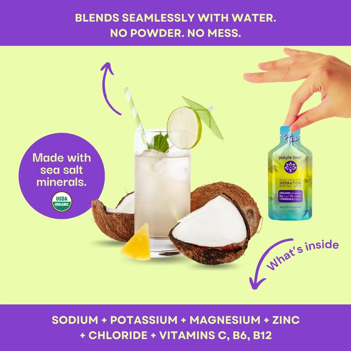 Electrolyte Hydration Packets, Organic, Pina Colada